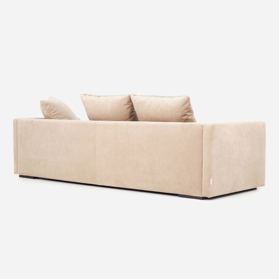 Image 1 of Sofa KOPENHAGA beige velour, Scandinavian design