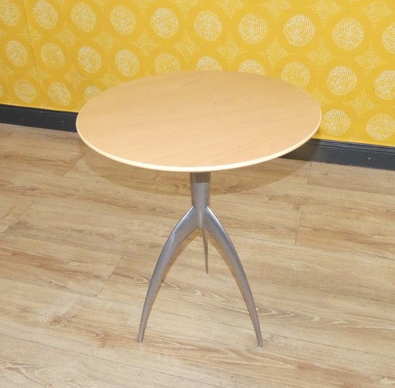 Image 1 of 90er Jahre italienisches Design Jolly Marc Berthier Magis Klubtisch Couchtisch Beistelltisch Buche/Stahl vintage modern