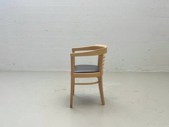 Sillón “Charles” de Jan Kurtz en madera de haya y cuero, 2012. – Sillas auxiliares, Leather, Wood (photo 9 of 12)