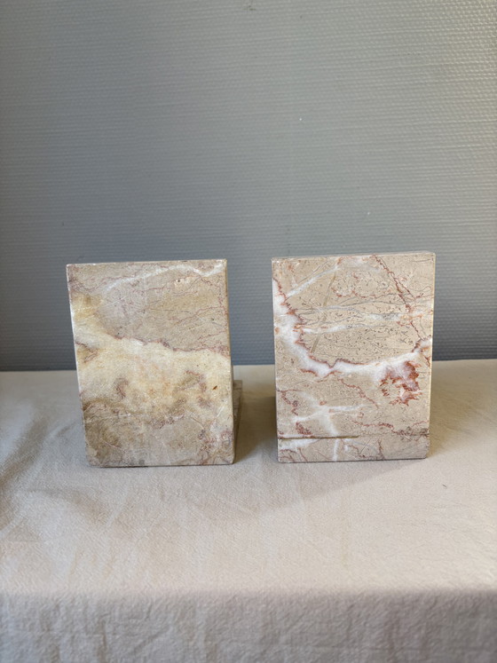 Image 1 of Vintage marble Art Deco style set of bookends