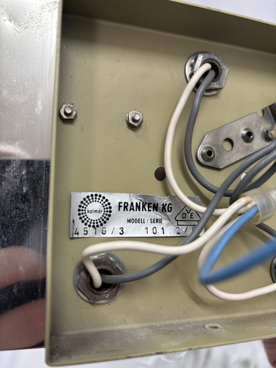 Image 1 of Vintage ice glass wall lamp Schalmei J.T Kalmar Austria 1960