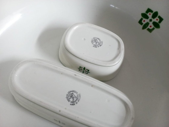 Image 1 of 4-piece antique lamp set - Société Ceramique Maestricht