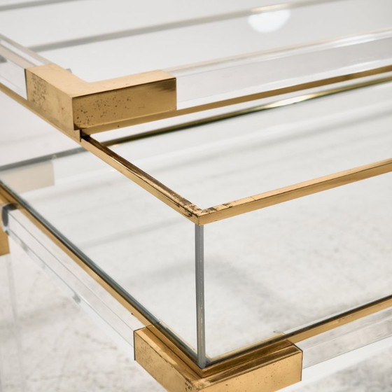 MK10228 Brass And Plexiglass Console Table By Fabian – Metal (photo 9 of 17)