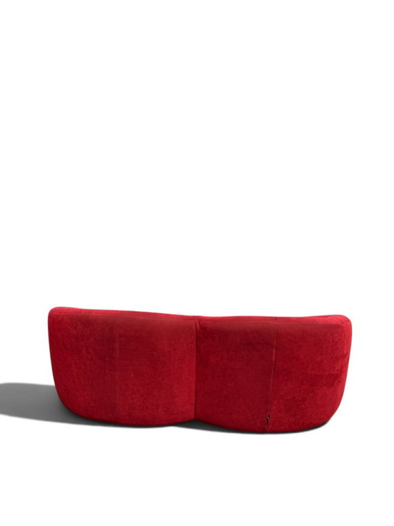Pierre Paulin Pumpkin Sofa 2-Seater – Ligne Roset, Red Alcantara (Space Age Design) – 2 seaters, Velvet (photo 5 of 22)