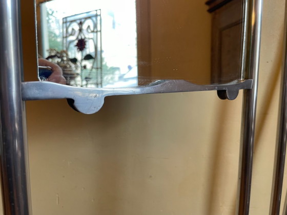 Image 1 of Wall coat rack Coat rack with mirror Vintage 1950s French