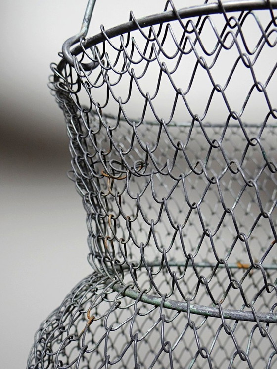 Image 1 of Nasse ou panier à poisson de pêcheur XL vintage Maillinox années 80-90