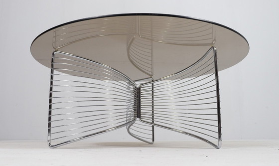 Image 1 of Mesa de centro espacial de alambre al estilo de Warren Platner, Alemania, década de 1970