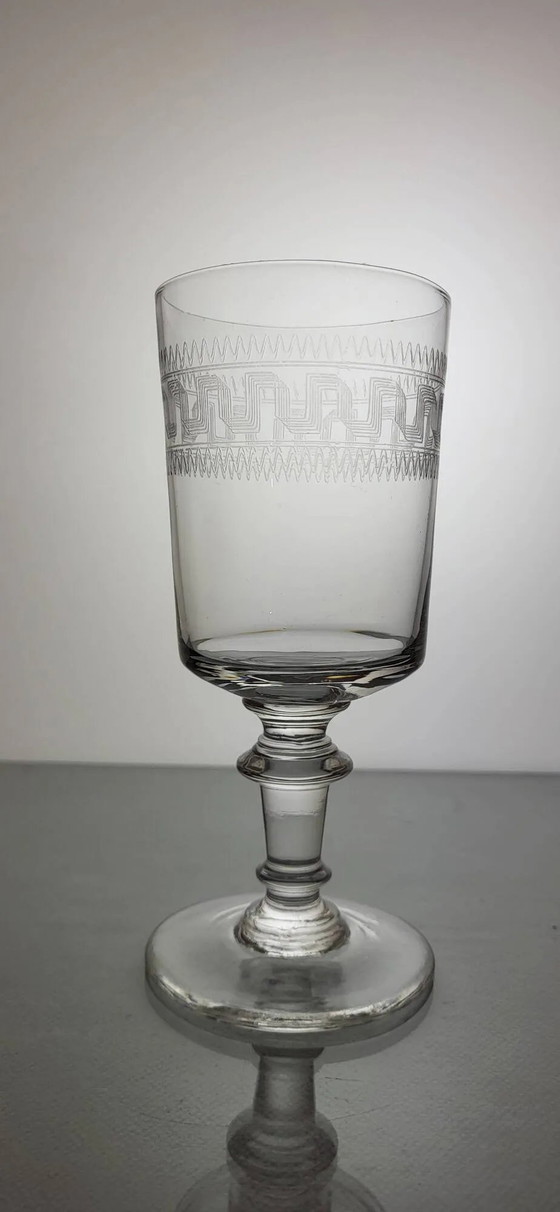 6 water/wine glasses, 19th century – Glass & Decanter, Crystal (photo 4 of 8)