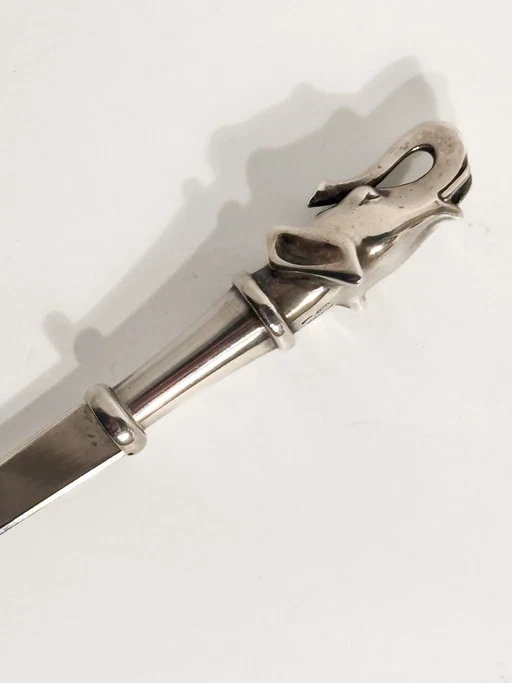Brieföffner aus Silber von Ottaviani aus den 1950er Jahren mit Elefantenmotiv und erhobenem Rüssel – decoratieve objecten