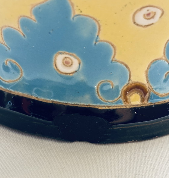 Image 1 of Grande vaso vintage in stile cloisonné - dipinto a mano - 50 cm - ottimo in