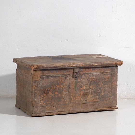 Coffre ancien en bois massif (Année 1830) #34 – Armoires de rangement, Rustic (photo 8 of 40)