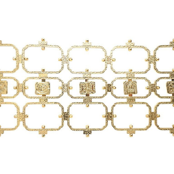 Image 1 of Letto con testiera in ottone di Luciano Frigerio, anni '70