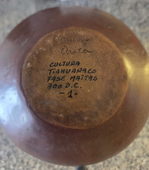 Ensemble de 8 répliques de poteries artisanales sud-américaines (CHILI) ARICA