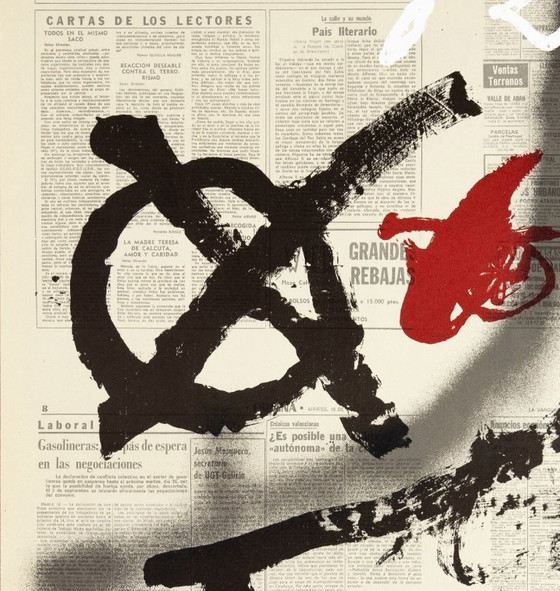 Antoni Tapies: Barcelona, ​​Original signed lithograph poster – Paper (photo 4 of 5)