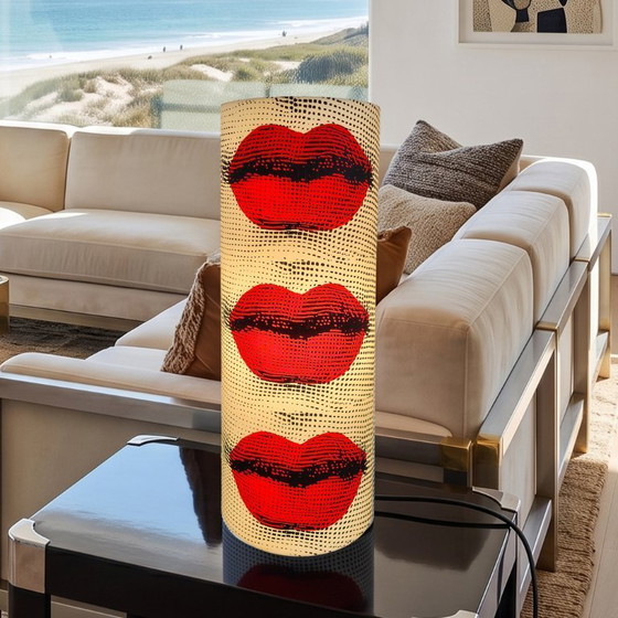 Image 1 of 1990s Piero Fornasetti "Kisses" Floor Lamp for Antonangeli, Follia Pratica Collection