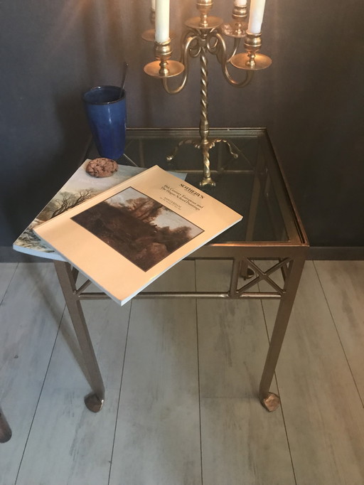 Vintage Glass Side Table