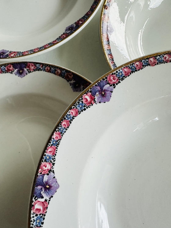 9 Assiettes à dessert Société Céramique Maestricht – Société Céramique Maestricht., Vaisselle, Porcelain (photo 3 of 6)