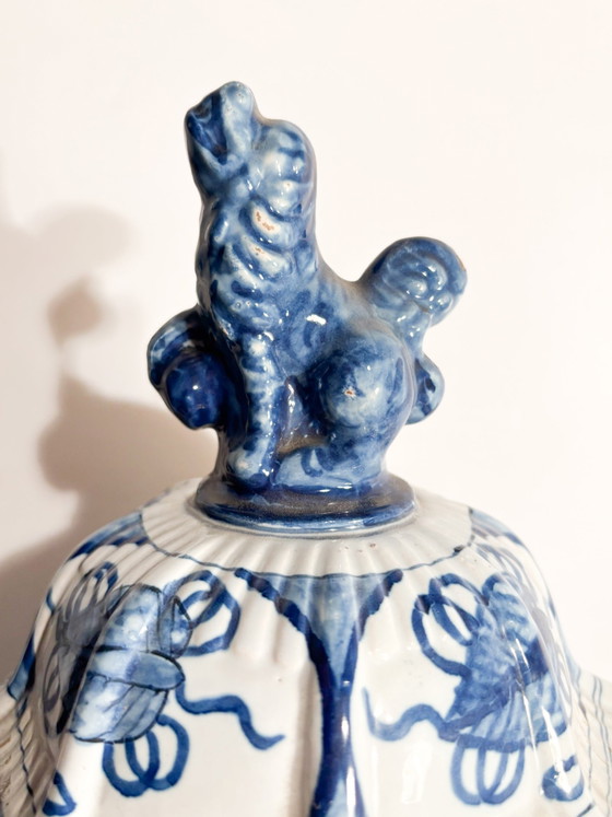 Vase en céramique blanche et bleu cobalt de Delft, début du XXe siècle – Ceramic (photo 6 of 10)