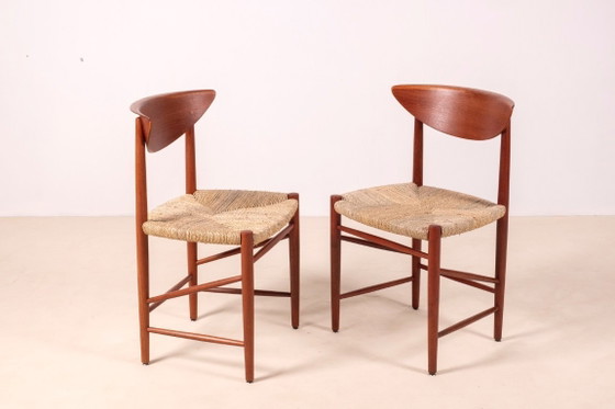 Image 1 of 6x Peter Hvidt & Orla Mølgaard Nielsen Dining Chair Model 316 in Teak