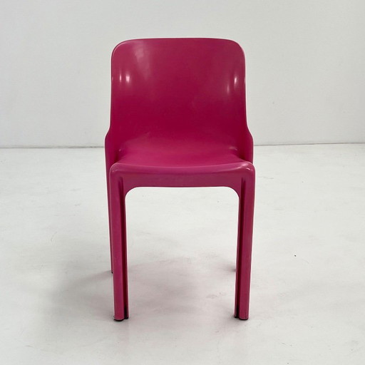 Pink Selene Chair by Vico Magistretti for Artemide, 1984 – eetkamerstoelen, Plastic (photo 2 of 10)
