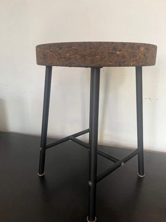 IKEA SINNERLIG Cork Stool by Ilse Crawford – 2015 Scandinavian Design – Black Steel & Cork – Metal, Modern (photo 7 of 7)
