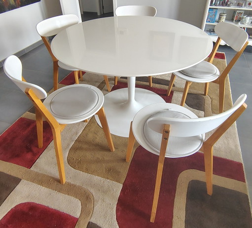 Ronde eettafel Calligaris Ø 120 cm - Hoogglans Wit