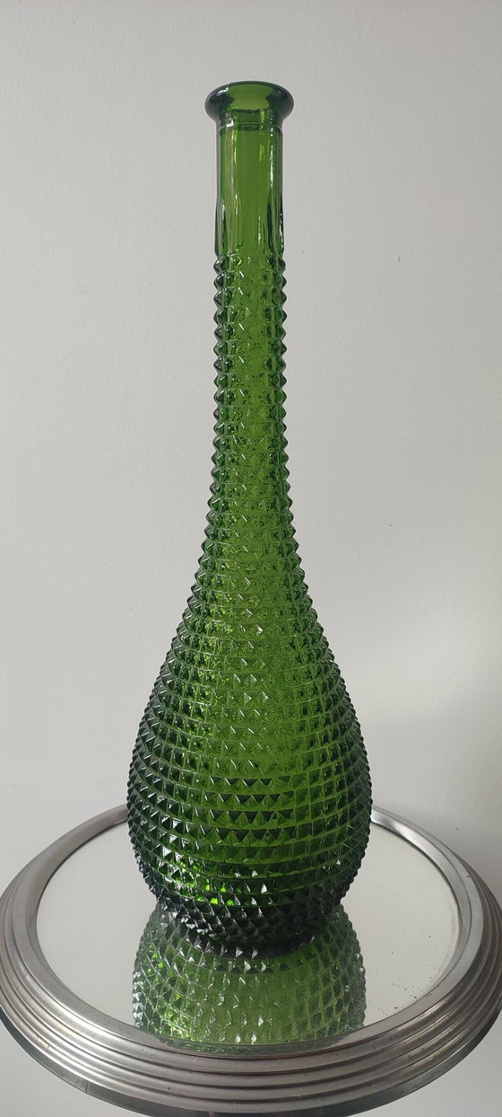Vaso a bottiglia Empoli verde oliva punta di diamante - 39 cm – Oggetti decorativi, Vetro (photo 7 of 8)