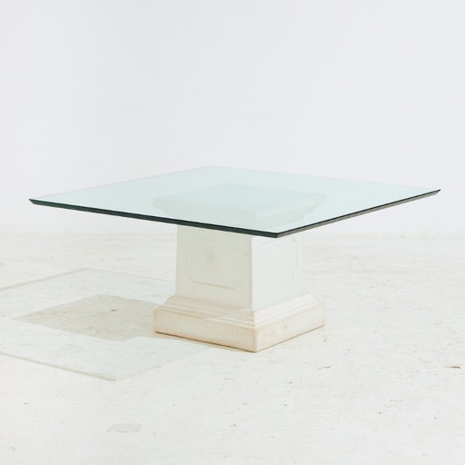 MK10238 Table basse en verre et béton