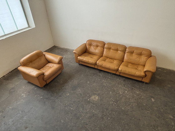 Image 1 of De Sede DS-101 Gruppo James Bond in pelle cognac