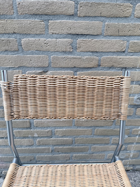 Martin Visser SE 05 | Vintage Design Stoel | Restauratieproject – Spectrum, Eetkamerstoelen, Chrome, Wicker (photo 5 of 10)