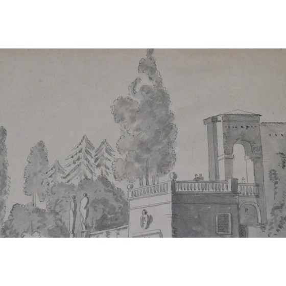 Frühes 19. Jahrhundert Constant Bourgeois Du Castelet (1767–1841) Paar Tuschezeichnungen — Ansichten von (photo 12 of 17)