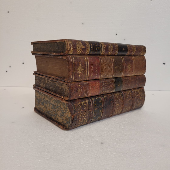 Image 1 of Decanter segreto, vetro tagliato, pelle goffrata, legno, FFS XIX - Francia