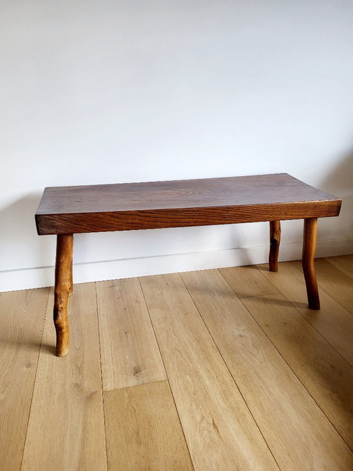 Panca in legno, stile country, brutalista, legno massello, Francia