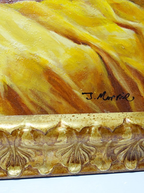 Image 1 of Oil on canvas "Nude with Cushion" "The Lazy Woman" after Daniel Hernández Morillo