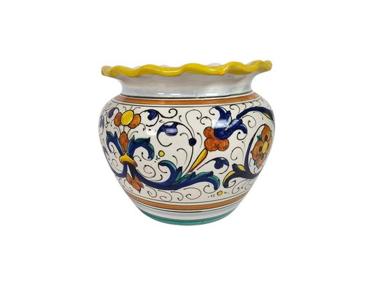 Image 1 of Grazia Deruta - Rico - Majolica - flowerpot - Italy - 3rd quarter of the 20th century