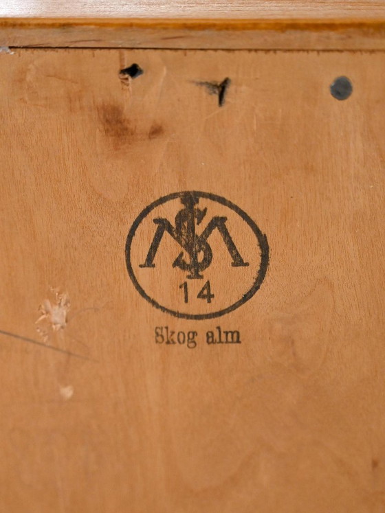 Image 1 of Elm and root veneer cabinet by AB Seffle Möbelfabrik, 1950s