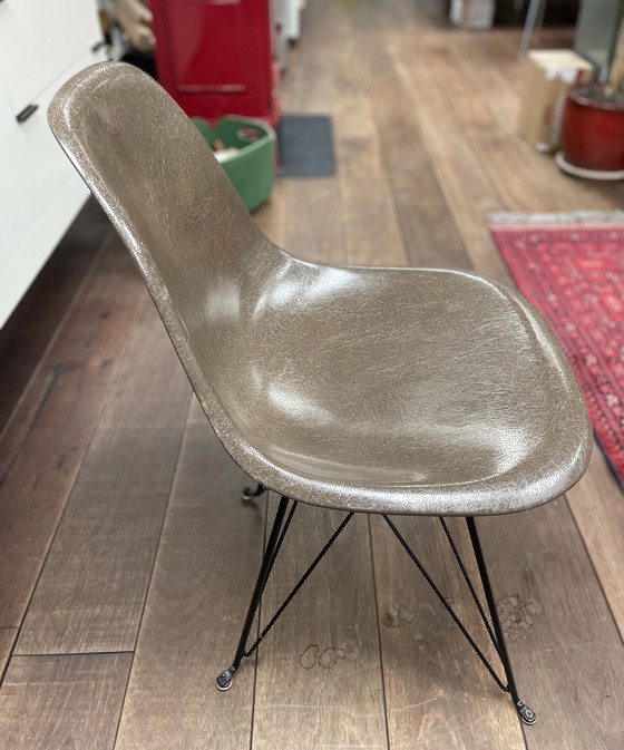 Image 1 of Sedia Eames Herman Miller Vintage in fibra di vetro con base Eiffel