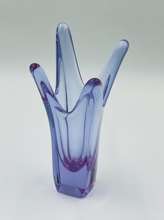 Image 1 of Vintage Murano Crystal Finger Vase, Parma