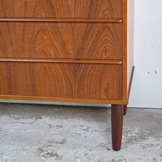 Vintage Danish chest of drawers, tall boy, 8 drawers, teak 1960s – Wood (photo 4 of 16)
