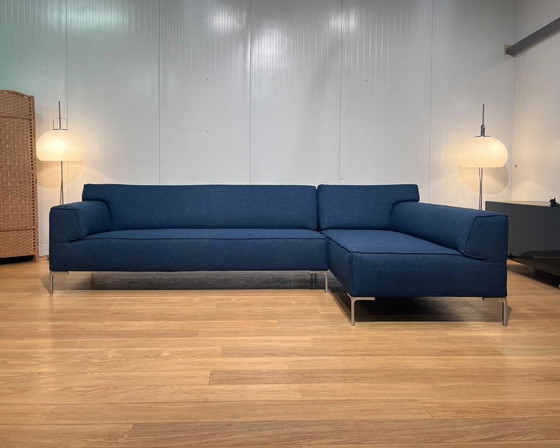 Image 1 of Design on Stock Bloq Hoekbank Blauw Nieuw Gestoffeerd Garantie