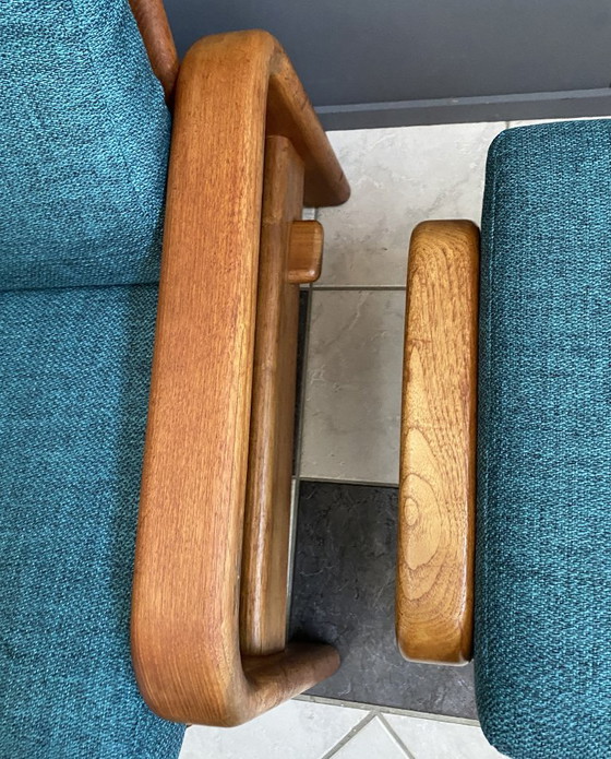 Fauteuil et repose-pieds en teck danois à dossier haut, par HS Denmark, années 1970 – Chaises & fauteuils (photo 6 of 14)