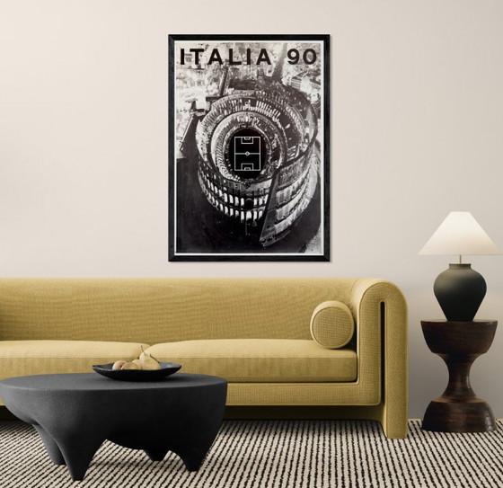 Image 1 of ⚽ Italië '90 originele vintage poster | Alberto Burri | 100 x 70cm | Plakat