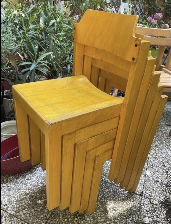 Image 1 of Set von fünf Holzstühlen Schapp