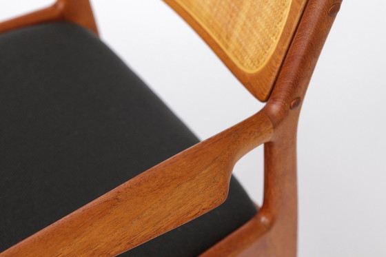 Image 1 of Dänischer Sessel aus Teakholz und Rattan von Ib Kofod-Larsen, 1960er Jahre, Modell 4325, Mid-Century Modern Sessel