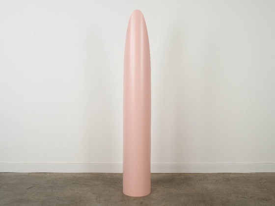 Image 1 of Lipstick mirror, pink, Italian design, 1970s, designer: Rodolfo Bonetto