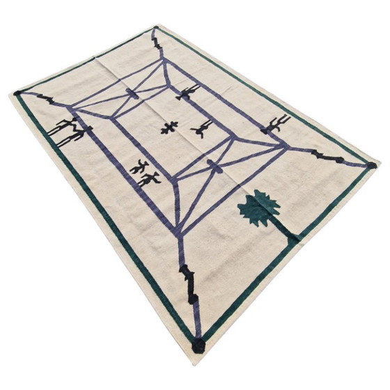Diego Giacometti Tapestry | La Rencontre | Handwoven Wool Art Textile | Unique Piece | 101 × 68 in (photo 6 of 12)