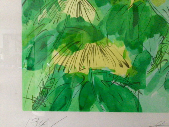 Image 1 of Walasse Ting „Blätter“ Kunstwerk