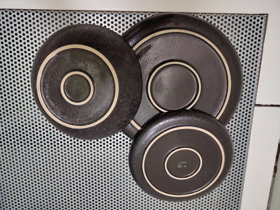 Image 1 of Service de table 12 pièces en faïence bleue