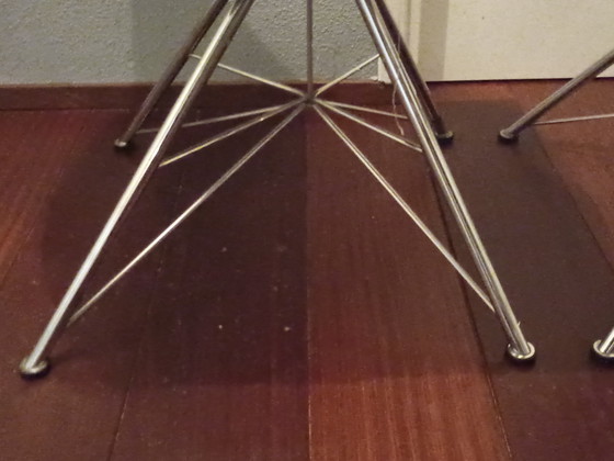 Image 1 of Bert Plantagie Rho Spin sedia in pelle bianca crema