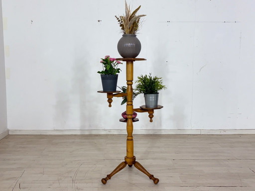 Vintage bloemenstandaard, bijzettafel, plantentafel, opbergmeubel